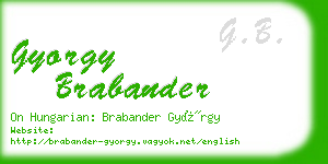 gyorgy brabander business card